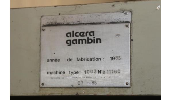 freesmachine GAMBIN type 1003, bj 1985, serienummer D11160, vv dig aflezing